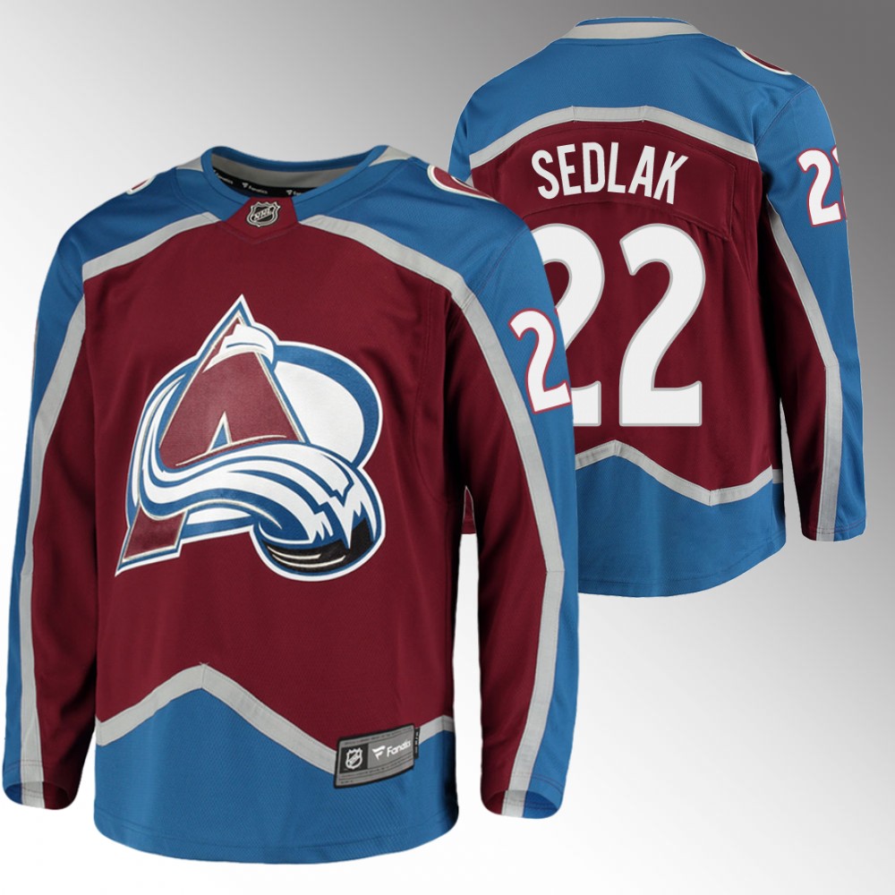 Avalanche #22 Lukas Sedlak Burgundy Home Jersey