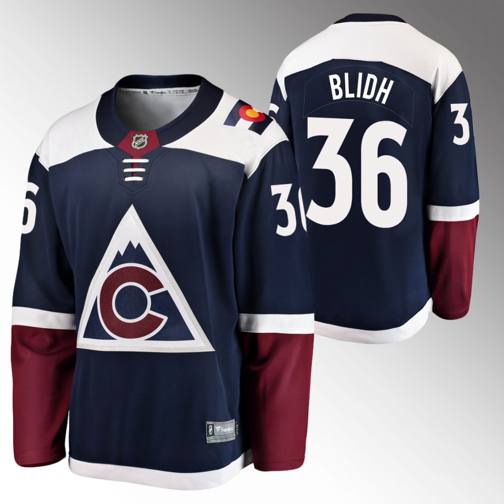 Avalanche #36 Anton Blidh Blue Alternate Jersey