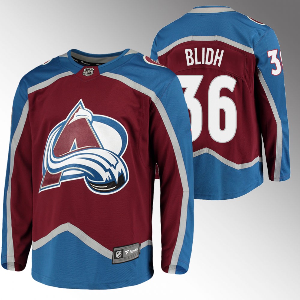 Avalanche #36 Anton Blidh Burgundy Home Jersey