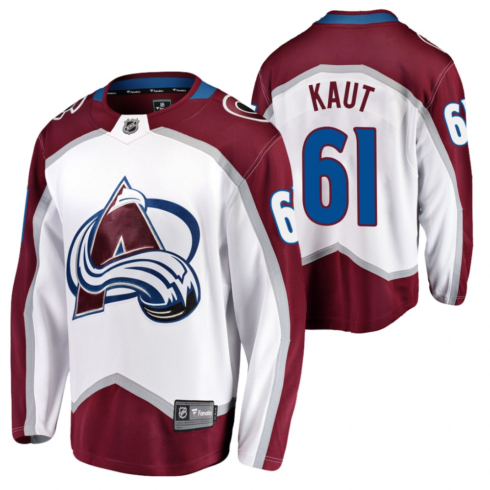 Avalanche #61 Martin Kaut White 2021-22 Road Jersey