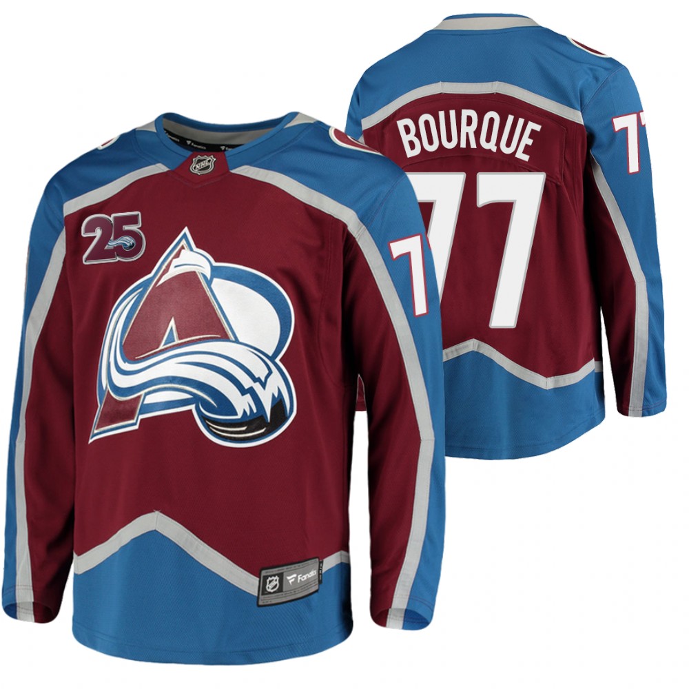 Avalanche #77 Ray Bourque Burgundy 2020-21 25th Anniversary Jersey