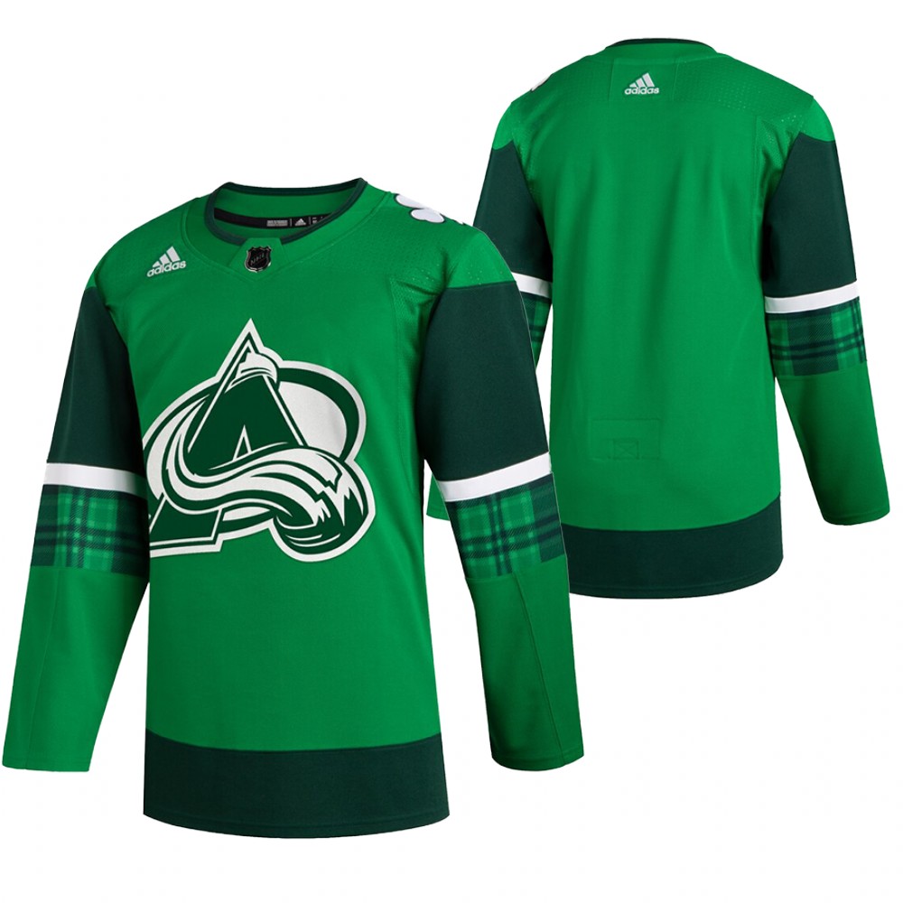Avalanche 2020 St. Patrick's Day Green # Jersey