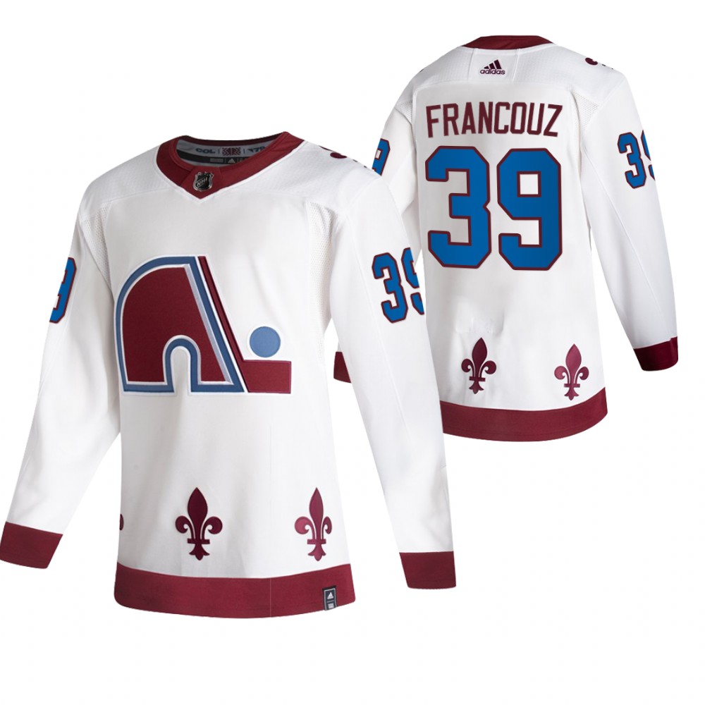 Avalanche 2021 Reverse Retro #39 Pavel Francouz White Jersey Authentic