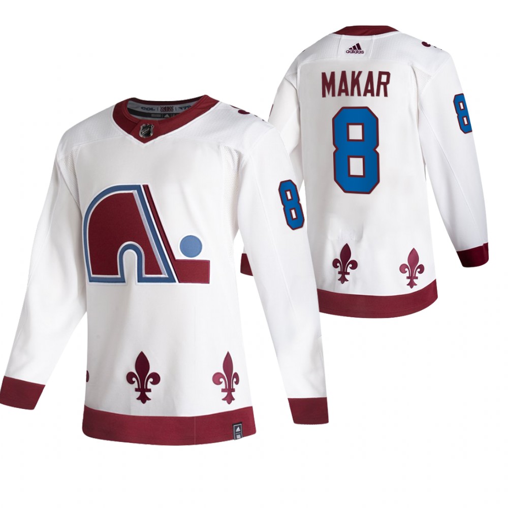 Avalanche 2021 Reverse Retro #8 Cale Makar White Jersey Authentic