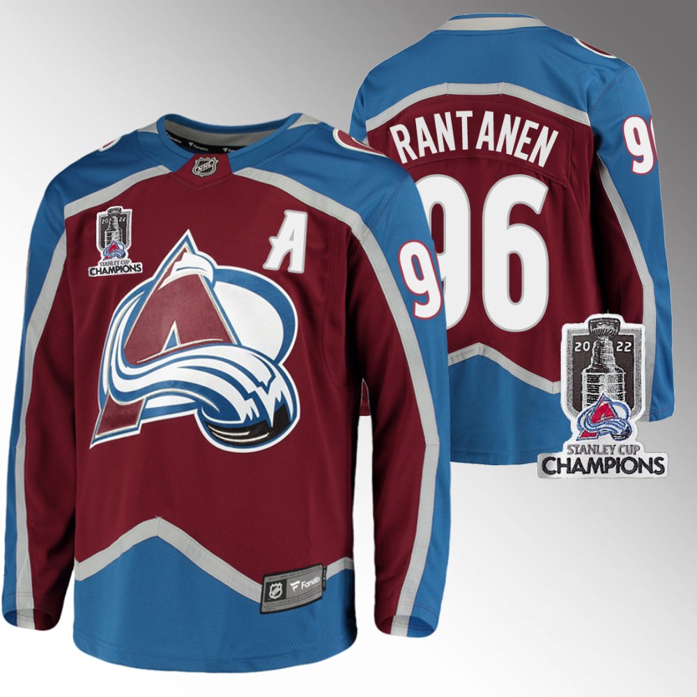 Avalanche 2022 Stanley Cup Champions Mikko Rantanen Burgundy Jersey