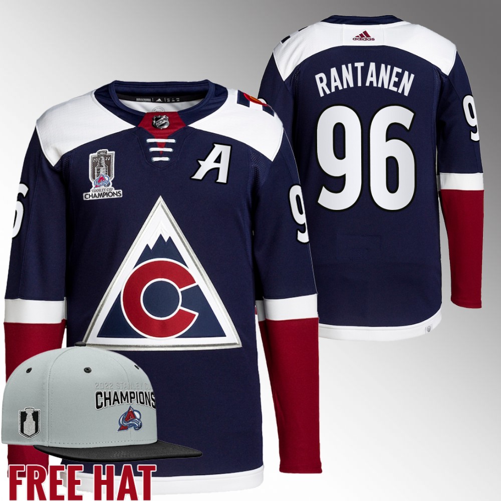 Avalanche 2022 Stanley Cup Champions Mikko Rantanen Navy Jersey