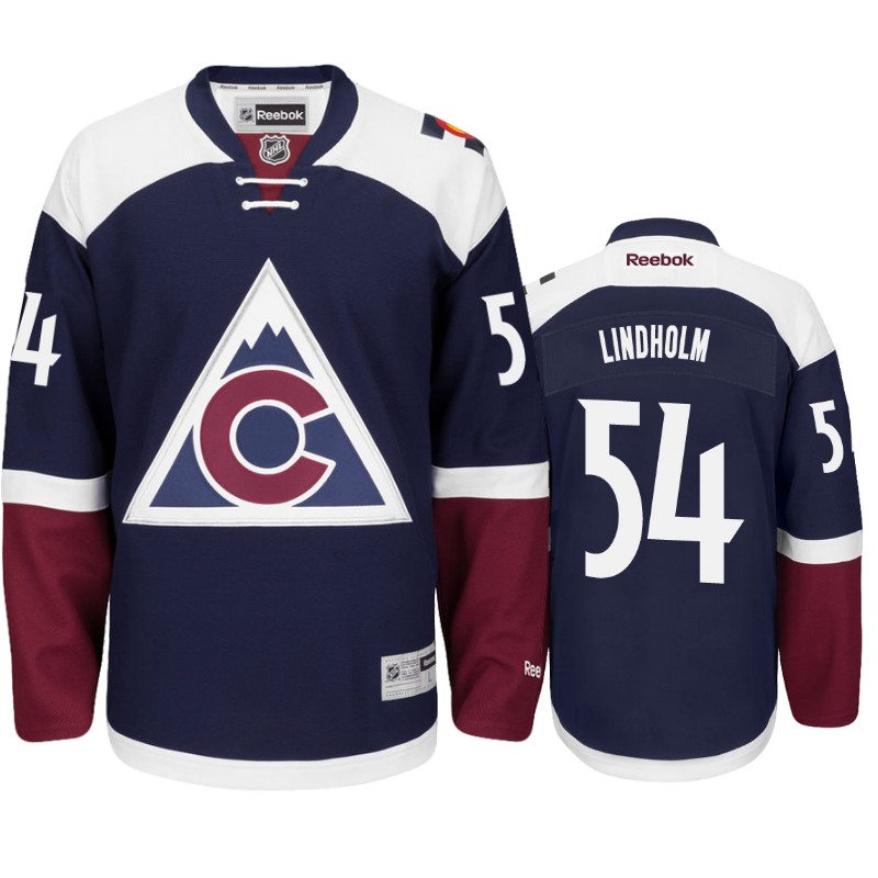 Avalanche Anton Lindholm Navy Blue Premier Alternate Jersey
