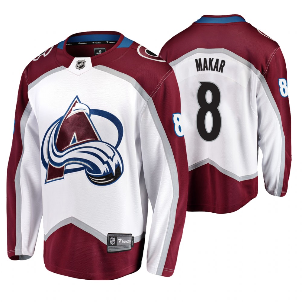 Avalanche Cale Makar White Player Away Jersey
