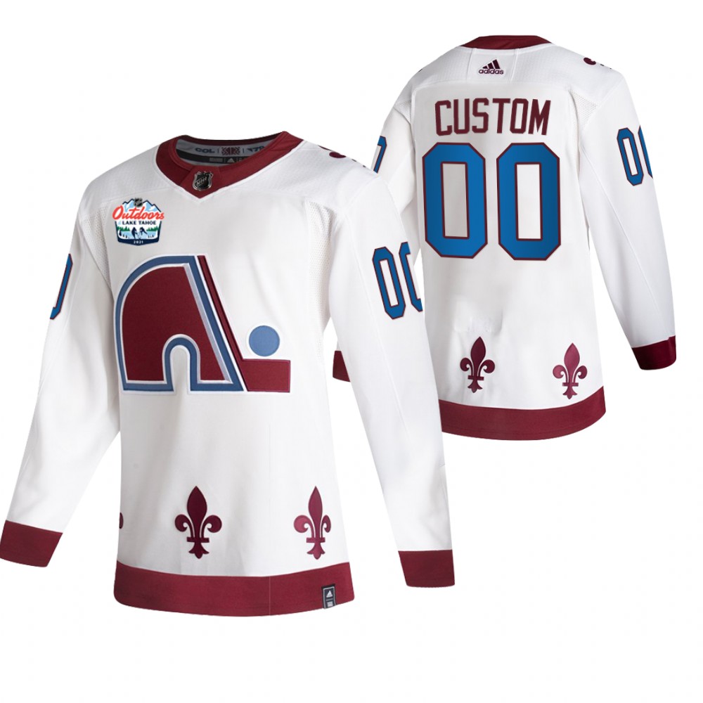 Avalanche Custom Lake Tahoe 2021 Retro Jersey White NHL Outdoors Sunday