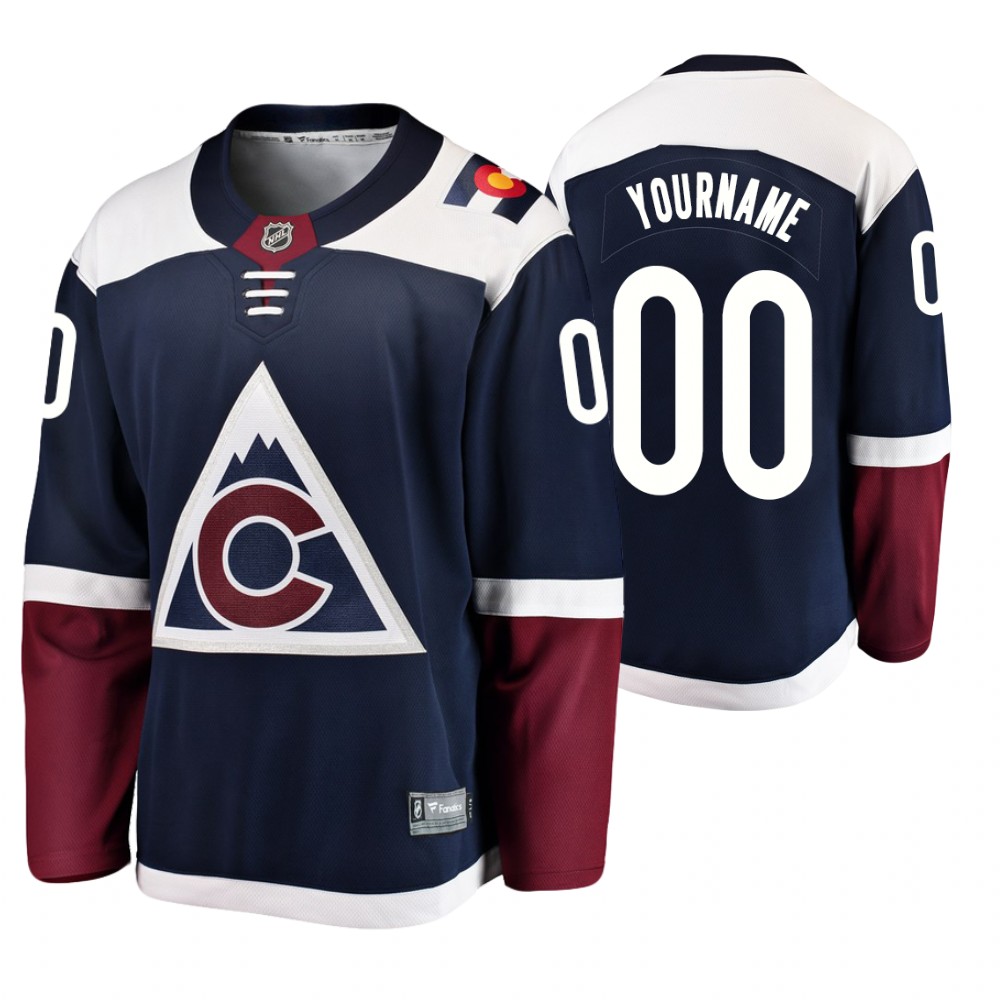 Avalanche Custom Youth Breakaway Player Alternate Jersey Fanatics Branded