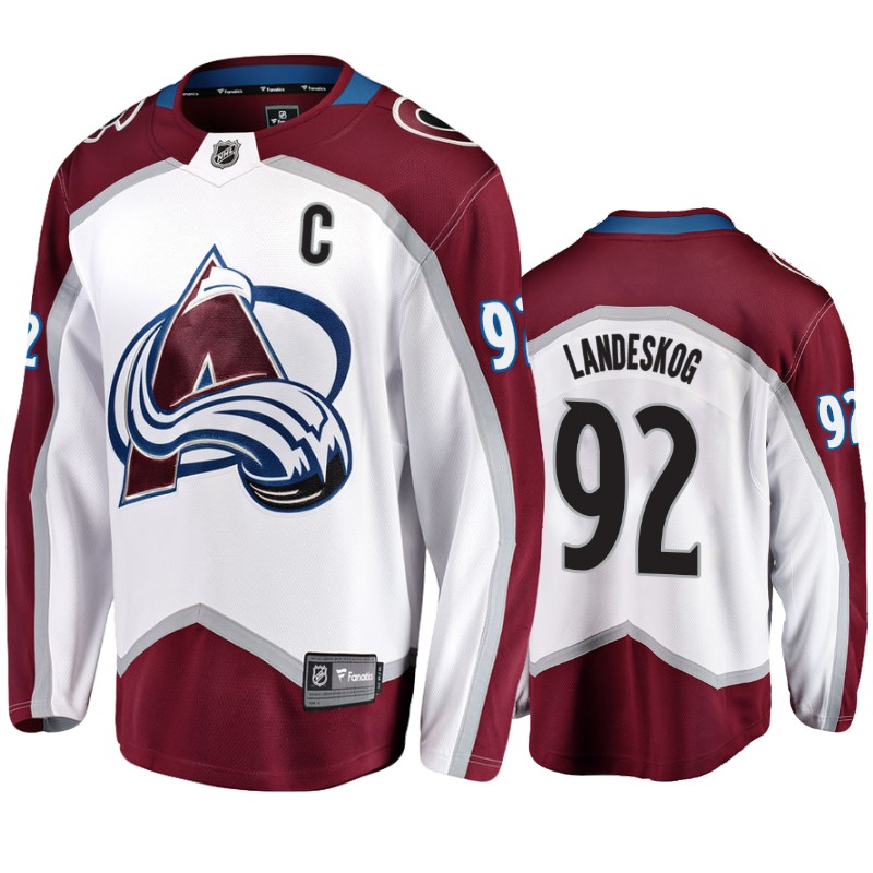 Avalanche Gabriel Landeskog White Breakaway 2018 Fanatics Branded Jersey
