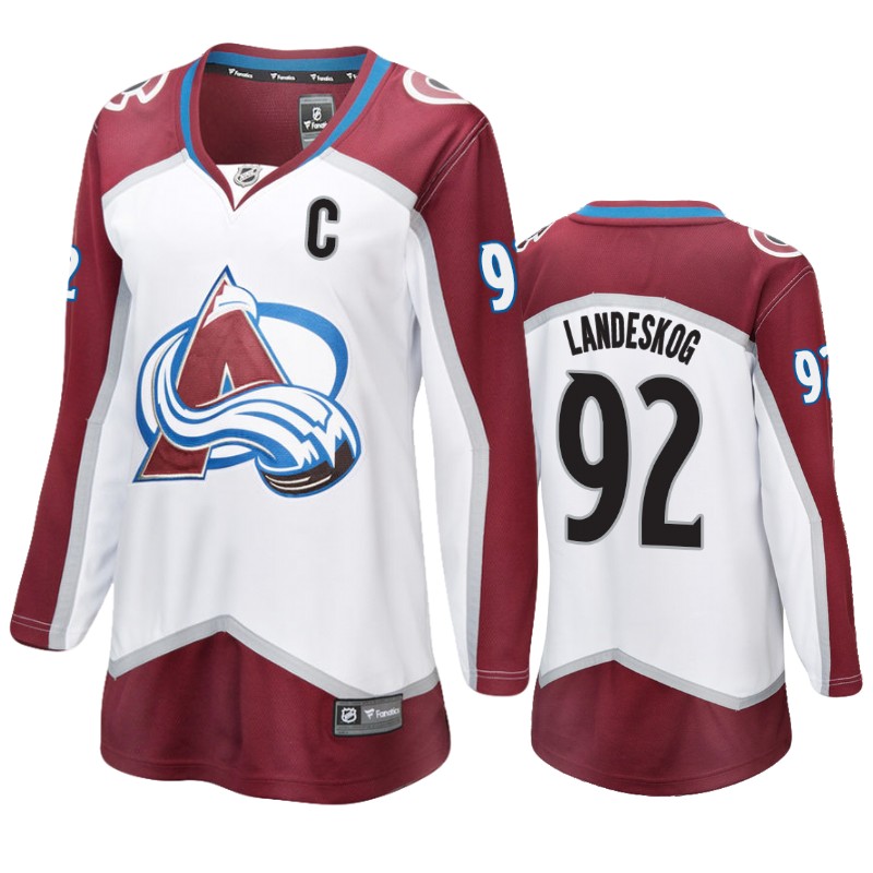 Avalanche Gabriel Landeskog White Breakaway Fanatics Branded Jersey