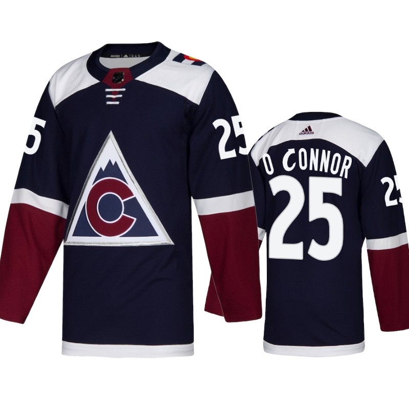 Avalanche Logan O'Connor Navy Authentic Alternate Jersey