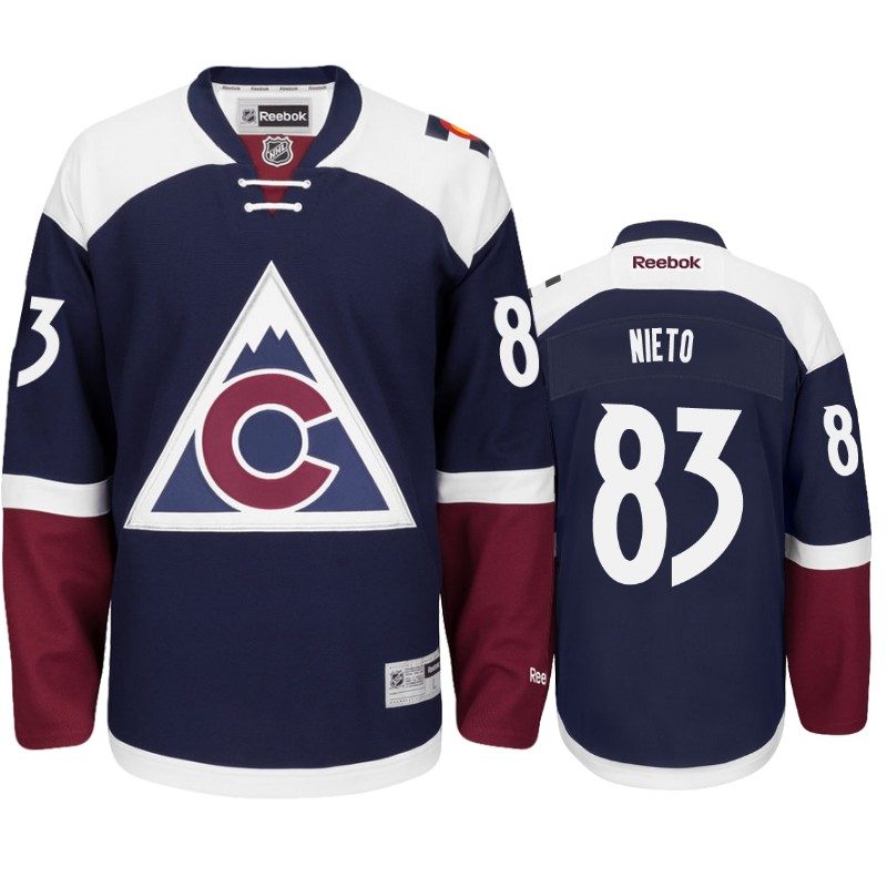 Avalanche Matt Nieto Navy Blue Premier Alternate Jersey