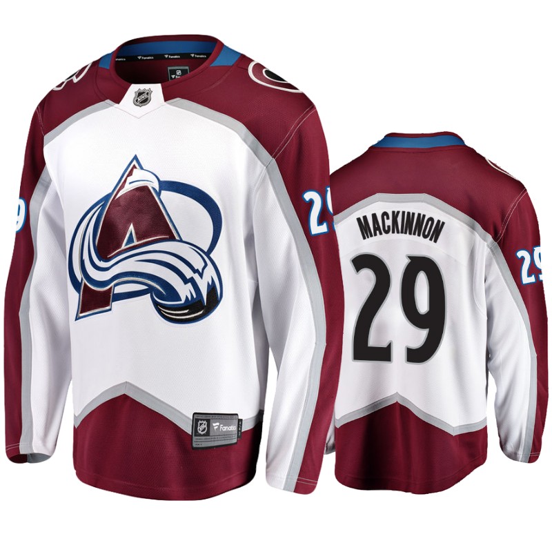 Avalanche Nathan MacKinnon White Breakaway 2018 Fanatics Branded Jersey