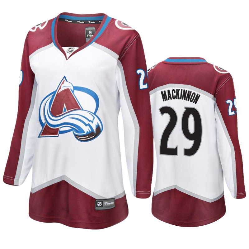Avalanche Nathan MacKinnon White Breakaway Fanatics Branded Jersey