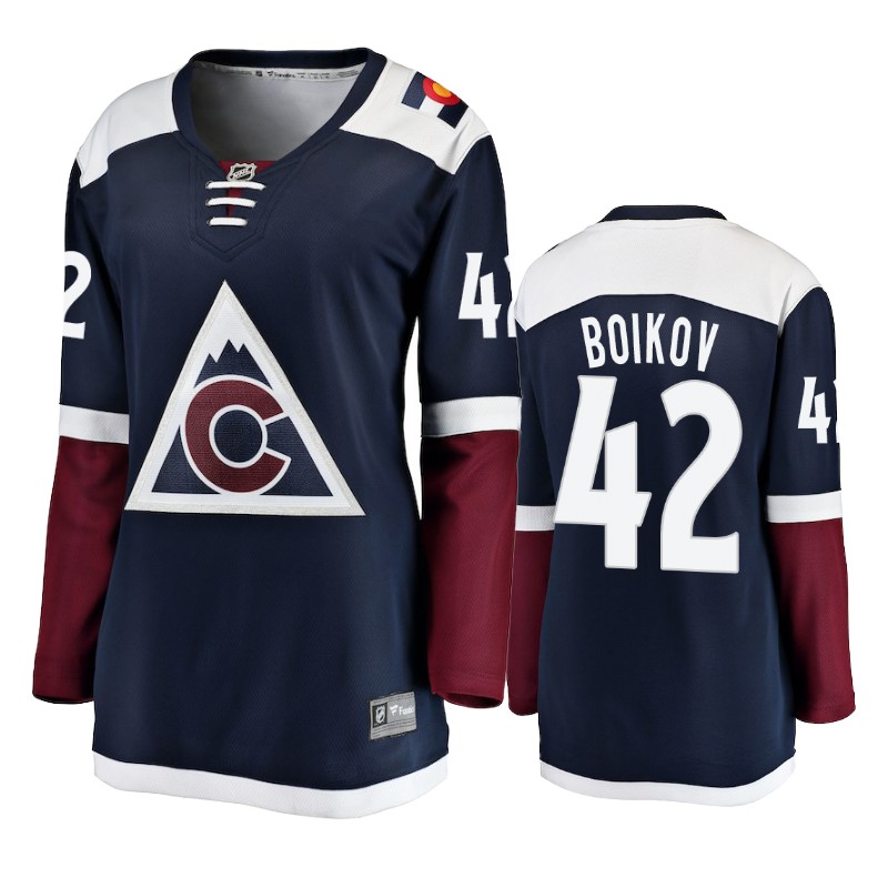 Avalanche Sergei Boikov Maroon Fanatics Alternate Jersey