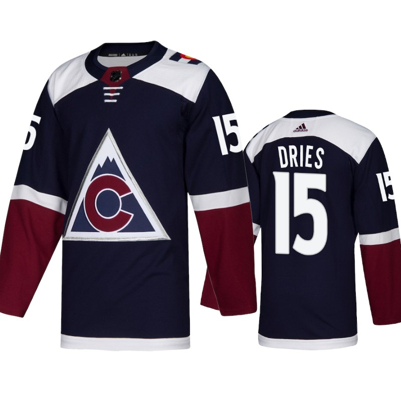 Avalanche Sheldon Dries Navy Heritage Alternate Jersey