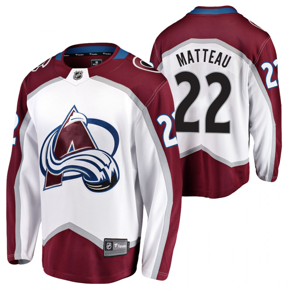 Avalanche Stefan Matteau Jersey Away White Player Men