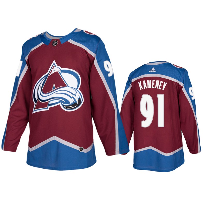 Avalanche Vladislav Kamenev Burgundy Home Jersey