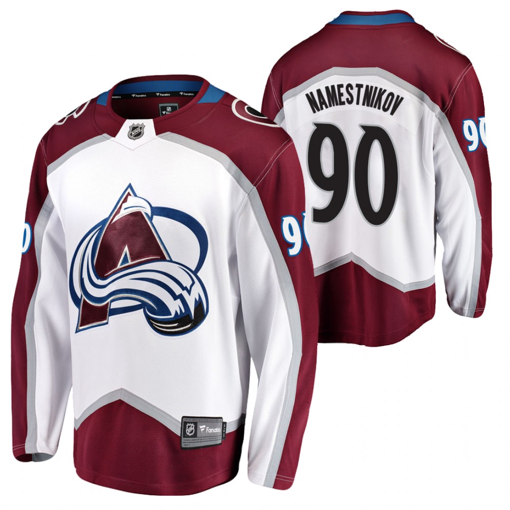 Avalanche Vladislav Namestnikov Jersey Away White Breakaway Player Men's