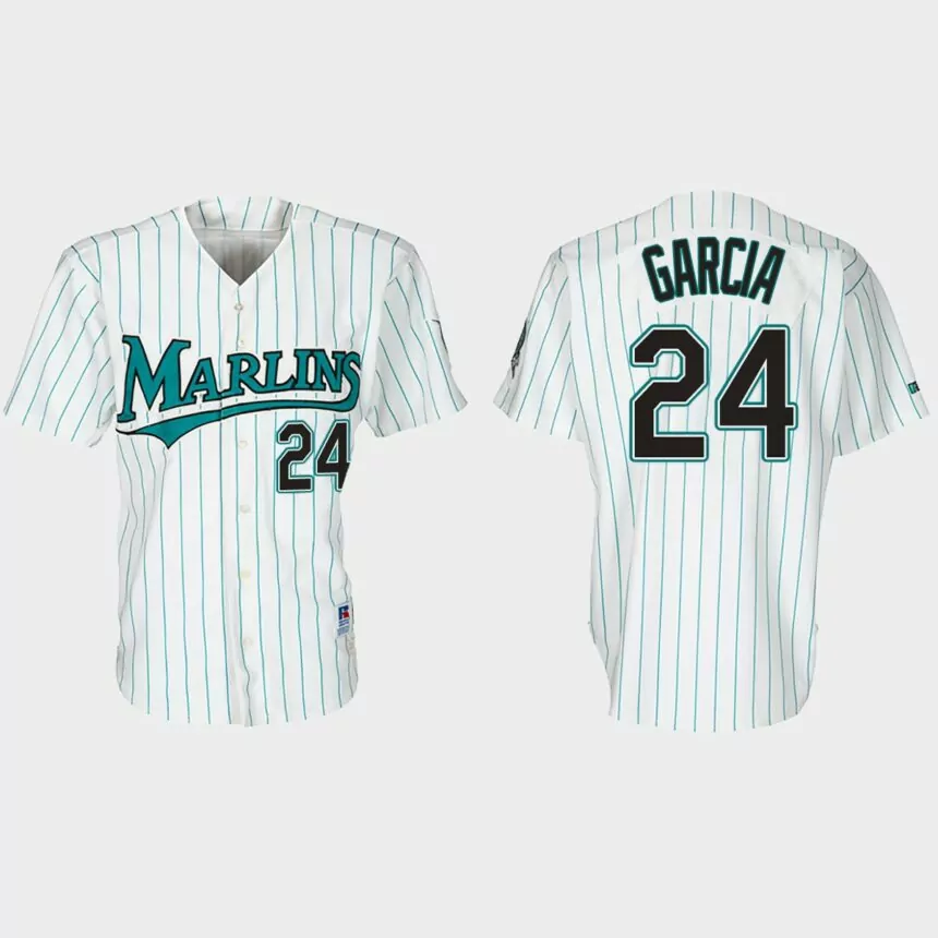 Avisail Garcia Florida Marlins 30th Anniversary Throwback Jersey – White Teal