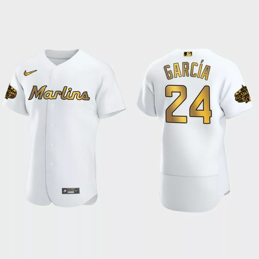 Avisail Garcia Miami Marlins 2022 MLB All-Star Game Authentic Jersey – White Gold