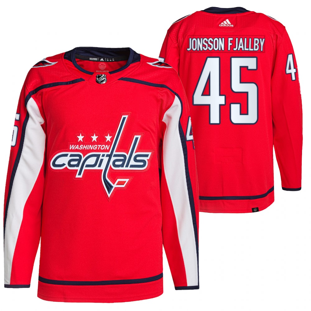 Axel Jonsson-Fjallby 2021-22 Washington Capitals Red Authentic Pro Home Jersey