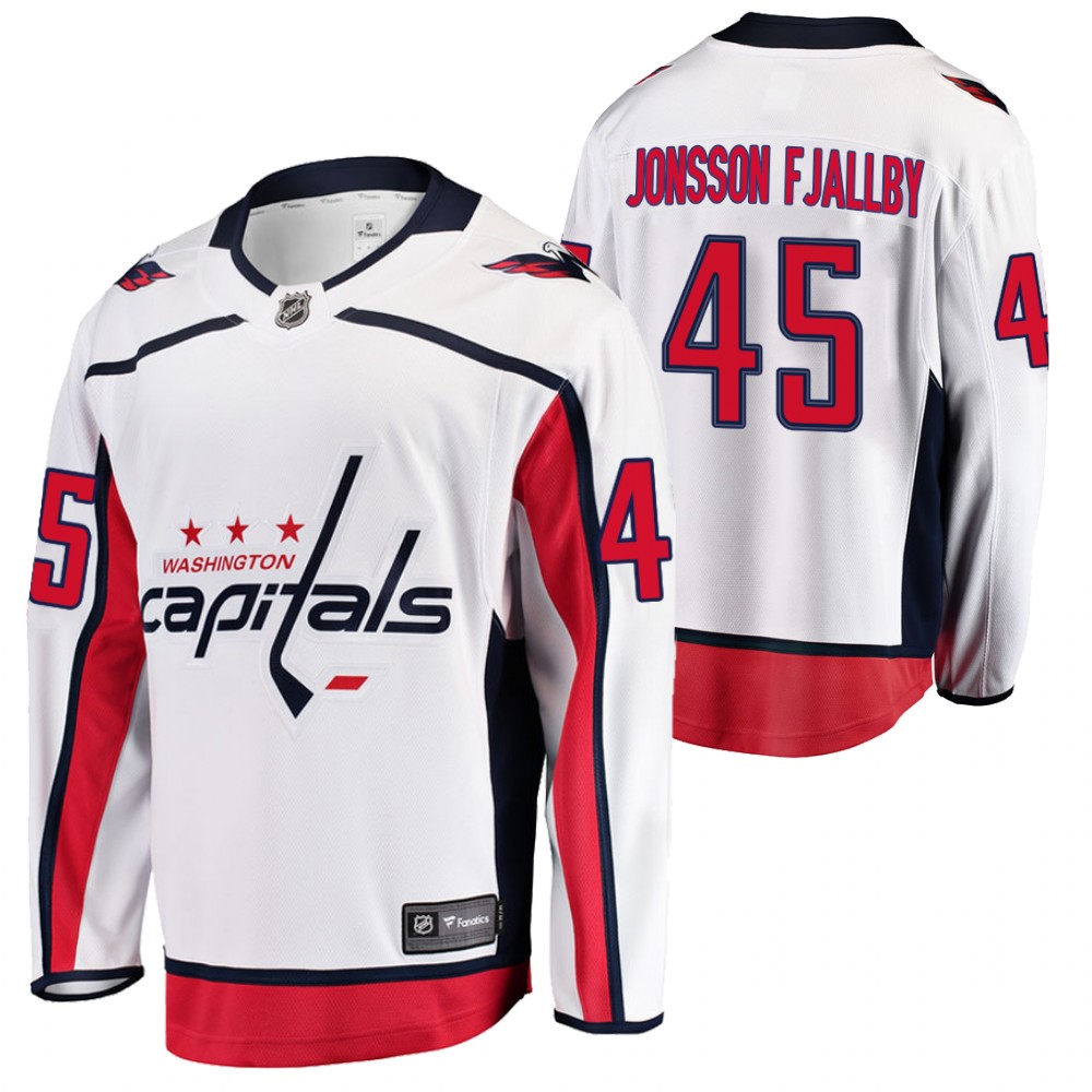 Axel Jonsson-Fjallby Jersey Washington Capitals Away White 2021-22 Men