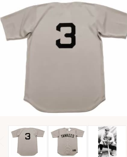BABE RUTH New York Yankees 1929 Away Majestic Throwback Baseball Jersey