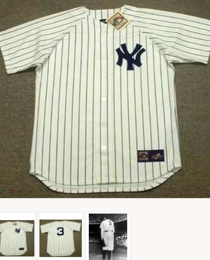 BABE RUTH New York Yankees Home Majestic Throwback Baseball Jersey