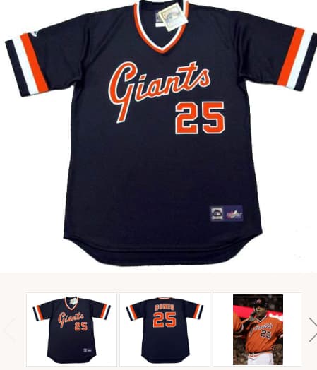 BARRY BONDS San Francisco Giants 1980's Majestic Cooperstown Away Baseball Jersey