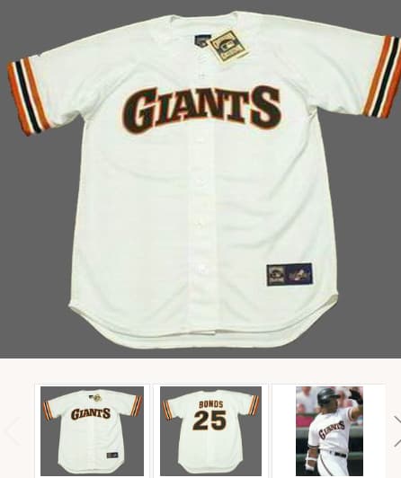 BARRY BONDS San Francisco Giants 1993 Home Majestic Baseball Throwback Jersey