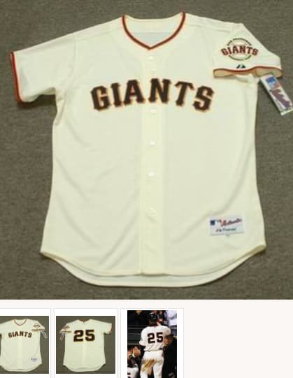 BARRY BONDS San Francisco Giants Majestic AUTHENTIC Home Baseball Jersey
