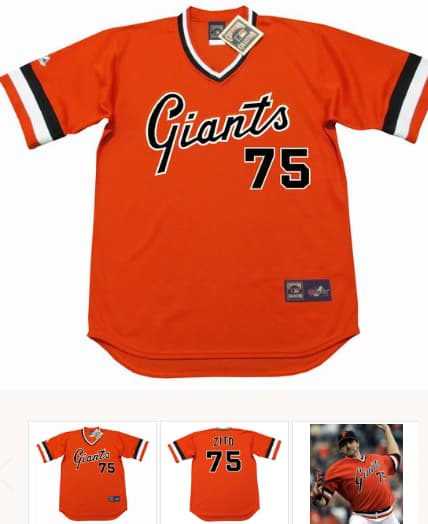BARRY ZITO San Francisco Giants 1970's Majestic Cooperstown Baseball Jersey