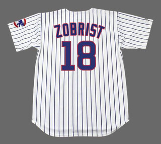BEN ZOBRIST Chicago Cubs 2016 Home Majestic Throwback Baseball Jersey