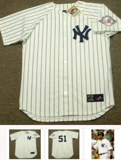 BERNIE WILLIAMS New York Yankees 2003 Home Majestic Throwback Baseball Jersey