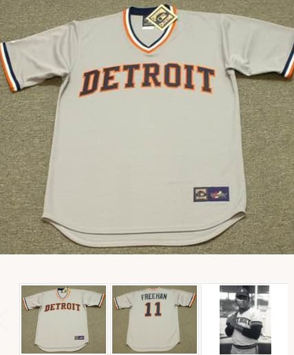 BILL FREEHAN Detroit Tigers 1972 Majestic Cooperstown Throwback Baseball Jersey