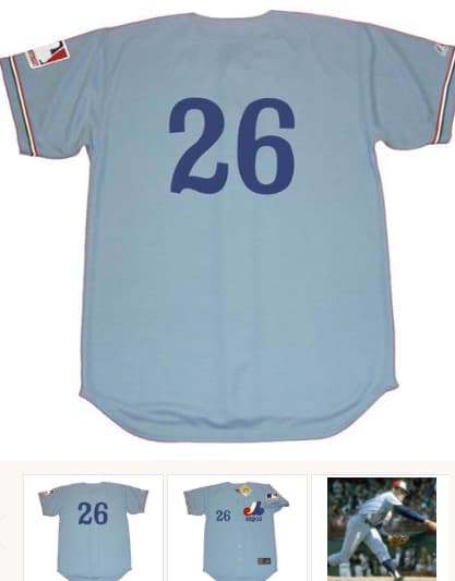 BILL STONEMAN Montreal Expos 1969 Away Majestic Throwback Baseball Jersey