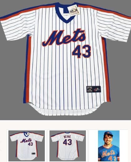 BILLY BEANE New York Mets 1984 Majestic Cooperstown Home Baseball Jersey
