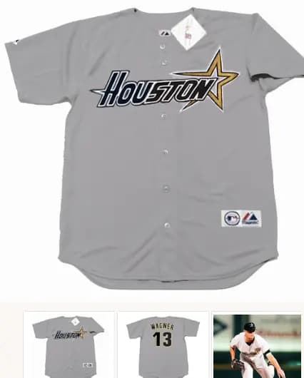 BILLY WAGNER Houston Astros 1998 Away Majestic Baseball Throwback Jersey