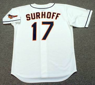 BJ SURHOFF Baltimore Orioles 1999 Majestic Throwback Baseball Jersey