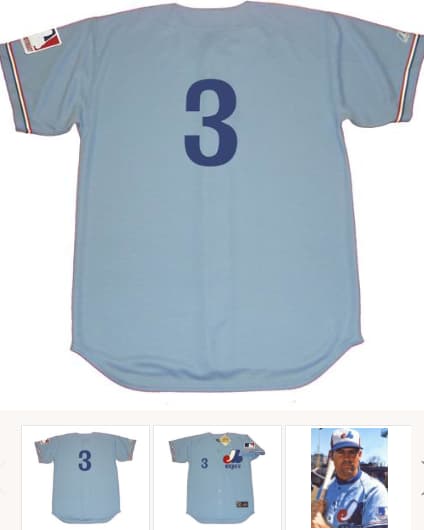 BOB BAILEY Montreal Expos 1969 Away Majestic Throwback Baseball Jersey
