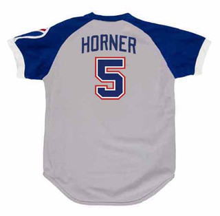 BOB HORNER Atlanta Braves 1979 Away Majestic Throwback Baseball Jersey
