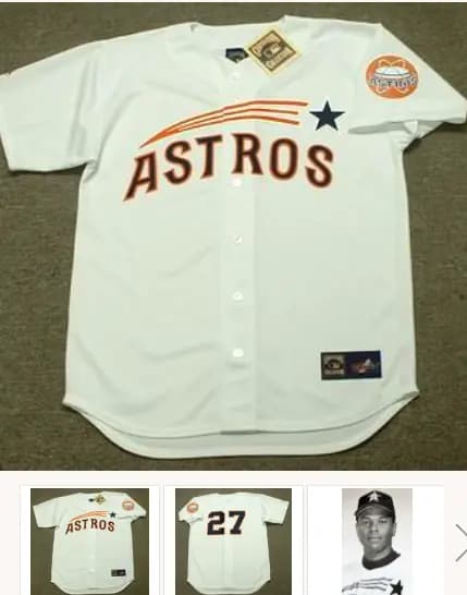 BOB WATSON Houston Astros 1960's Home Majestic Baseball Throwback Jersey