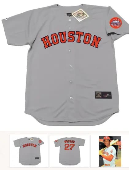 BOB WATSON Houston Astros 1971 Away Majestic Baseball Throwback Jersey