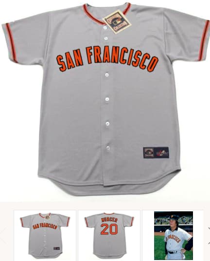 BOBBY MURCER San Francisco Giants 1976 Away Majestic Baseball Throwback Jersey