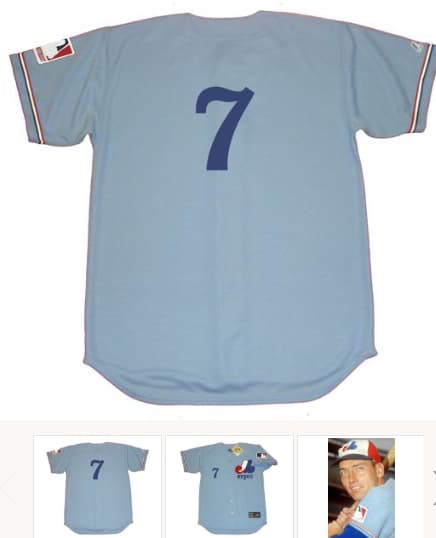 BOBBY WINE Montreal Expos 1969 Away Majestic Throwback Baseball Jersey