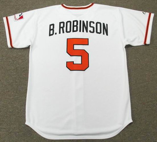 BROOKS ROBINSON Baltimore Orioles 1969 Home Majestic Baseball Throwback Jersey