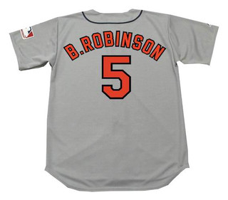 BROOKS ROBINSON Baltimore Orioles 1969 Majestic Cooperstown Away Baseball Jersey